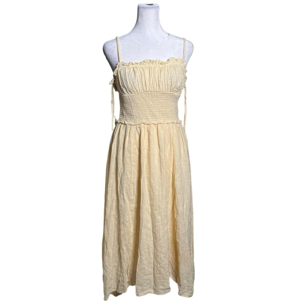 Urban Outfitters Pale Yellow Midi Sundress
